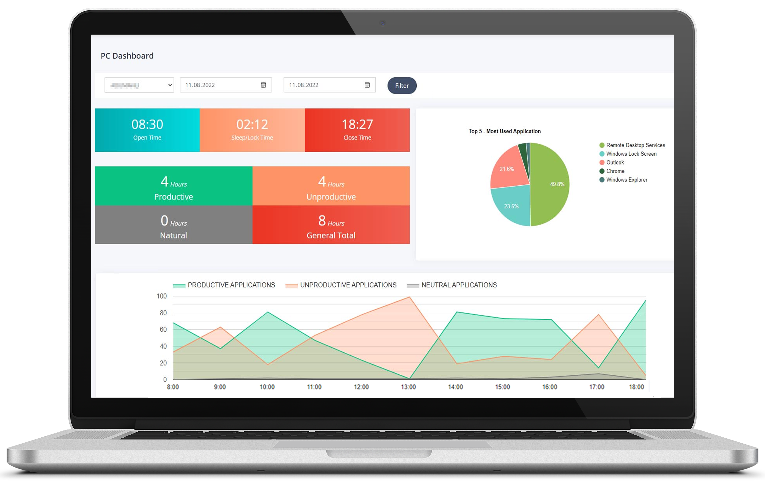 Monitup free time tracking app